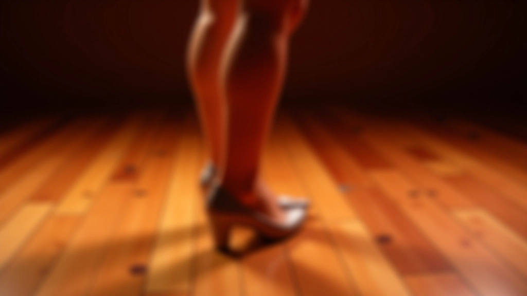 Close-up view of dancer's feet showing proper bachata footwork position and weight transfer